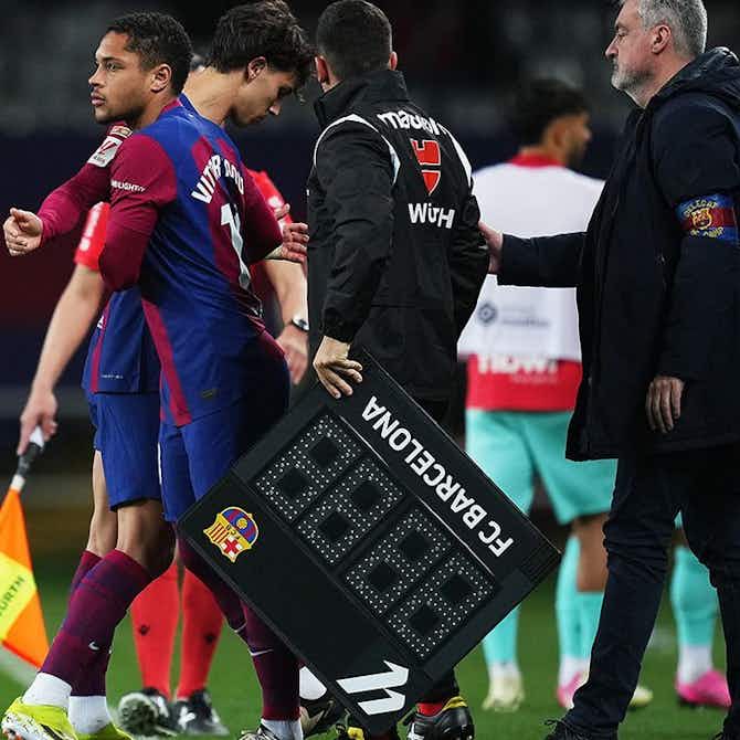 Preview image for Xavi Hernandez stance on Barcelona starlet Vitor Roque unmoved after agent declarations