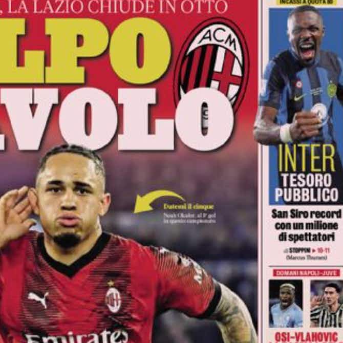 Preview image for Today’s Papers – Devil is Di Bello, Lazio end with eight, Chiesa back