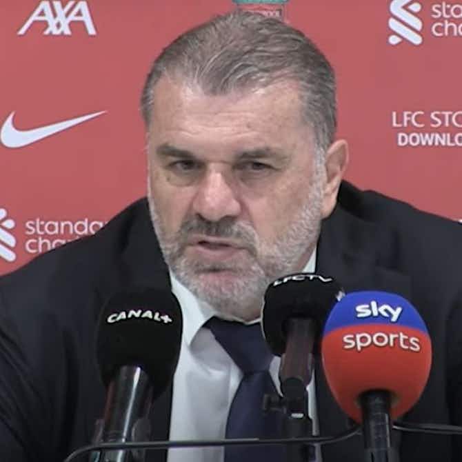 Preview image for WATCH: Postecoglou on Romero and Royal row in defeat to Liverpool