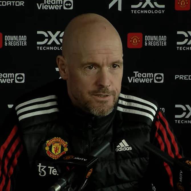 Preview image for Erik ten Hag hits out at ‘untrue’ reports that United are planning mass summer sales
