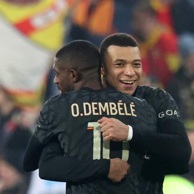 Preview image for Watch Ousmane Dembélé, Kylian Mbappé Score Goals in Three Minutes (Video)