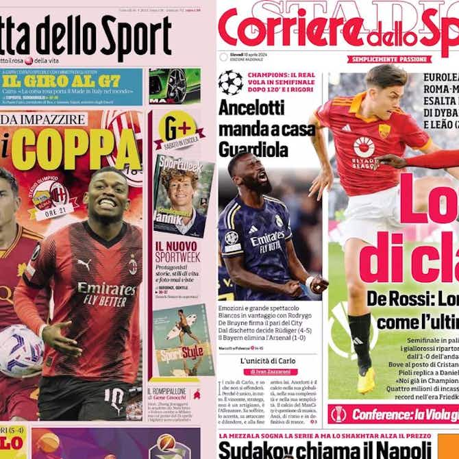 Preview image for Gallery: ‘Class war’, ‘Pioli’s future is at stake’ – Today’s front pages in Italy