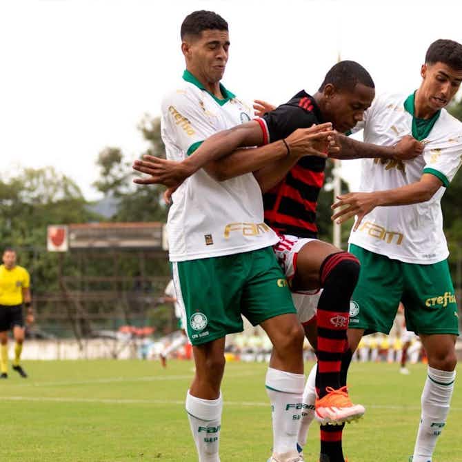Imagem de visualização para Palmeiras vence Flamengo de virada e segue invicto no Brasileirão Sub-20