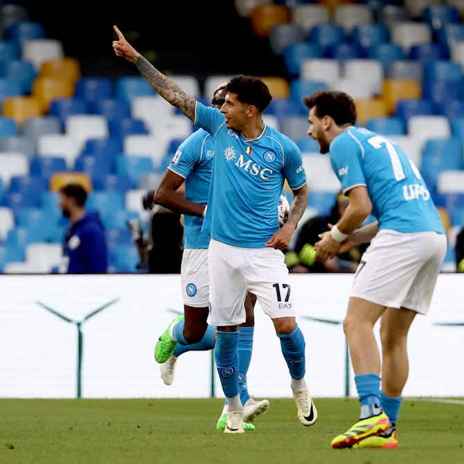 Imagen de vista previa para Gol de Mathias Olivera en el empate entre el Napoli y Roma