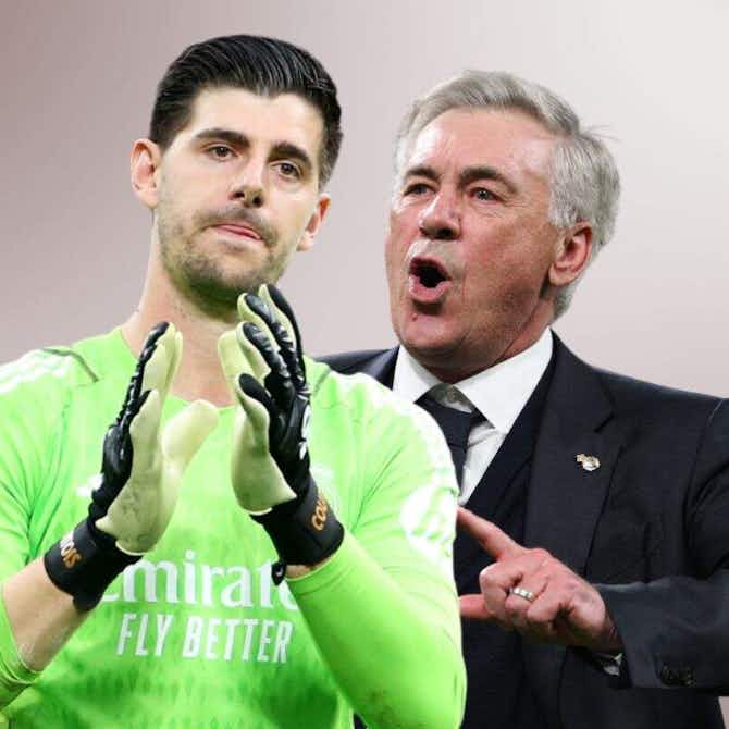 Imagen de vista previa para Ancelotti toma una decisión para Wembley: Courtois recuperará la titularidad