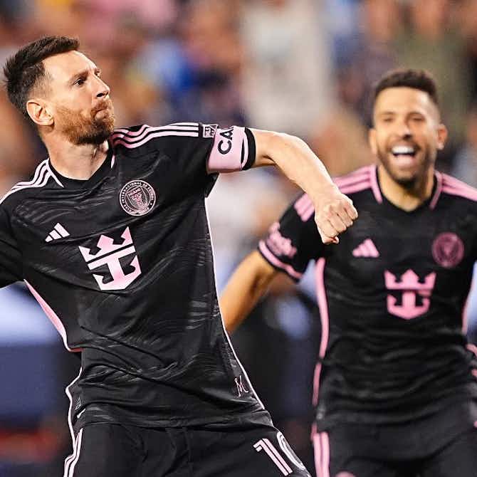 Imagem de visualização para Com gols de Messi e Suárez, Inter Miami supera Sporting Kansas City pela MLS