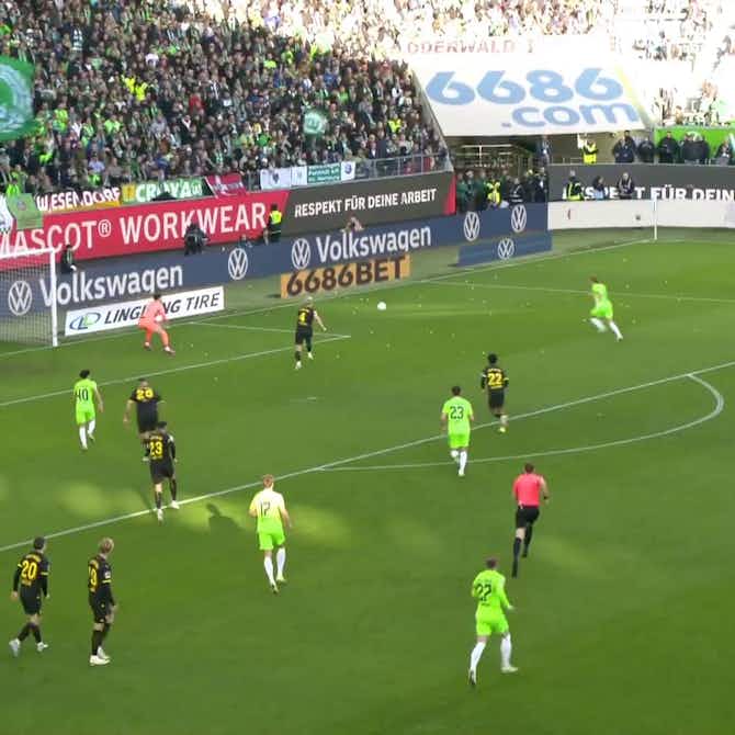 Imagem de visualização para Lances do empate entre Wolfsburg e Borussia Dortmund pela Bundesliga
