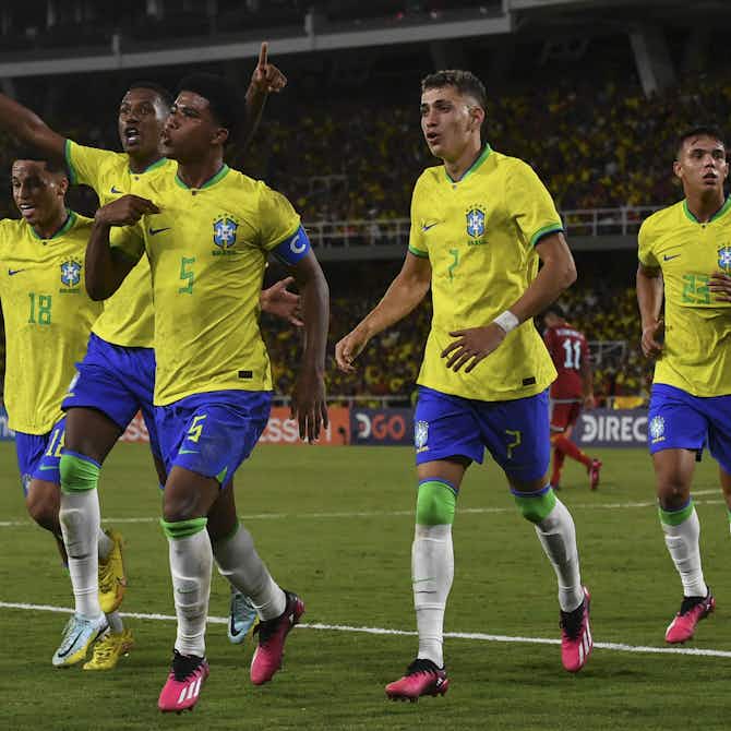 Imagem de visualização para Andrey marca novamente e Brasil empata com a Colômbia no Sul-Americano Sub-20