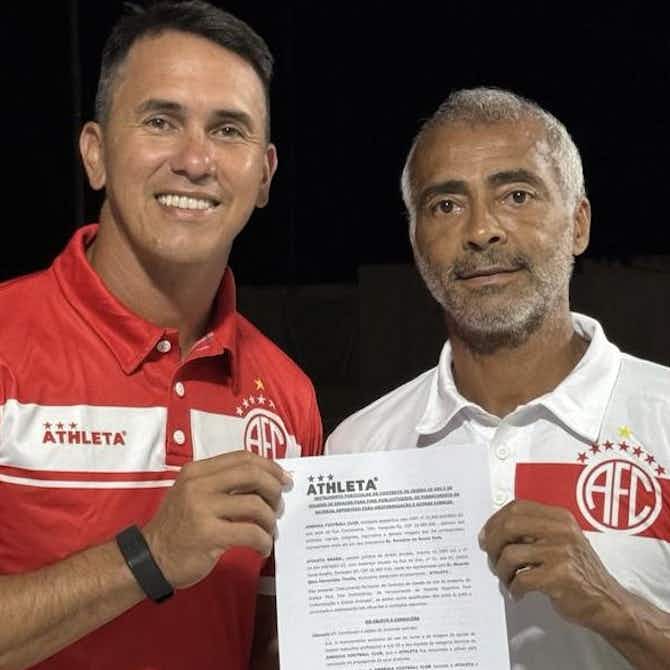Imagem de visualização para Romário, presidente do América-RJ, é inscrito para disputa da Série A2 do Carioca