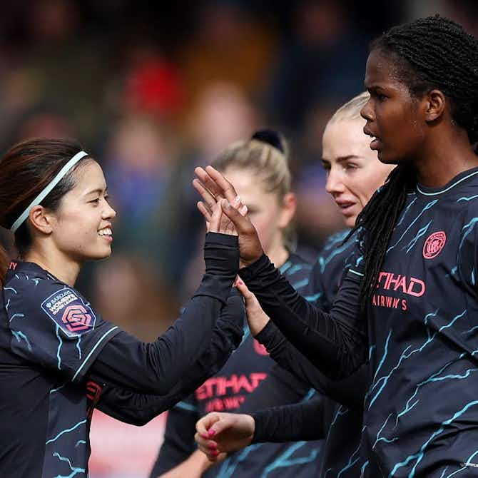 Preview image for Manchester City move back level with WSL leaders Chelsea by thrashing Brighton