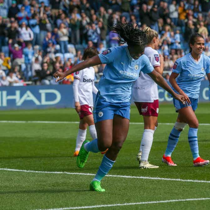 Preview image for Khadija Shaw brace helps Man City move three points clear at top of WSL table