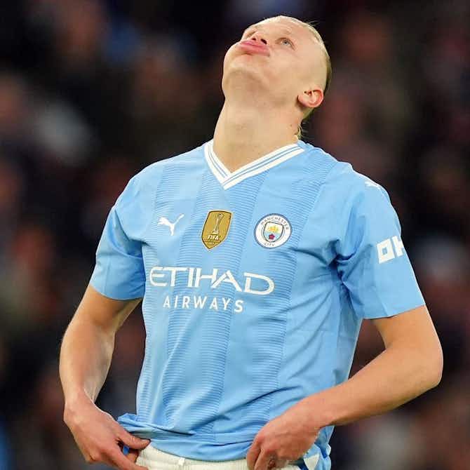 Preview image for Pep Guardiola says Erling Haaland will miss Manchester City’s trip to Brighton