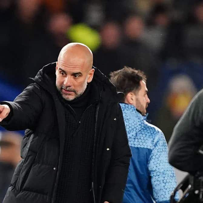 Preview image for Pep Guardiola urges Manchester City to remain focused for title run-in