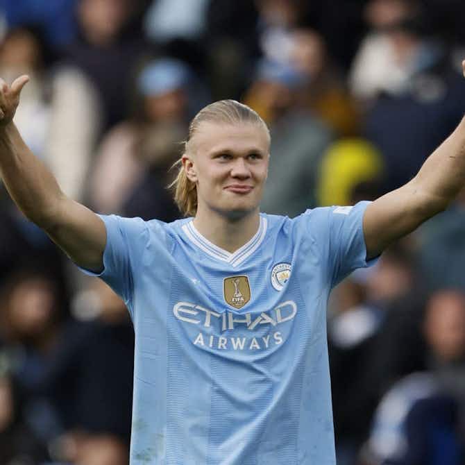 Preview image for Four-goal Manchester City striker Erling Haaland swats aside Roy Keane criticism