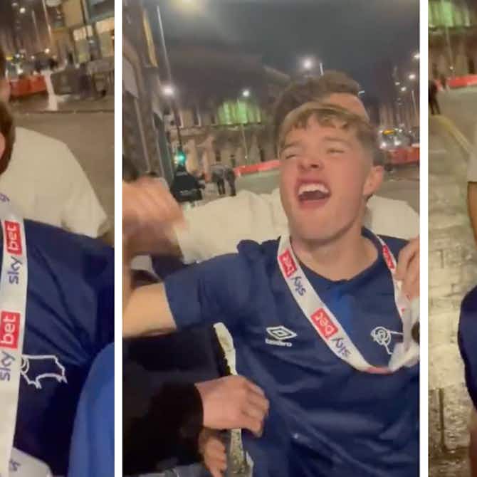 Preview image for Footage emerges of Derby County star Liam Thompson dressed in full kit on night out