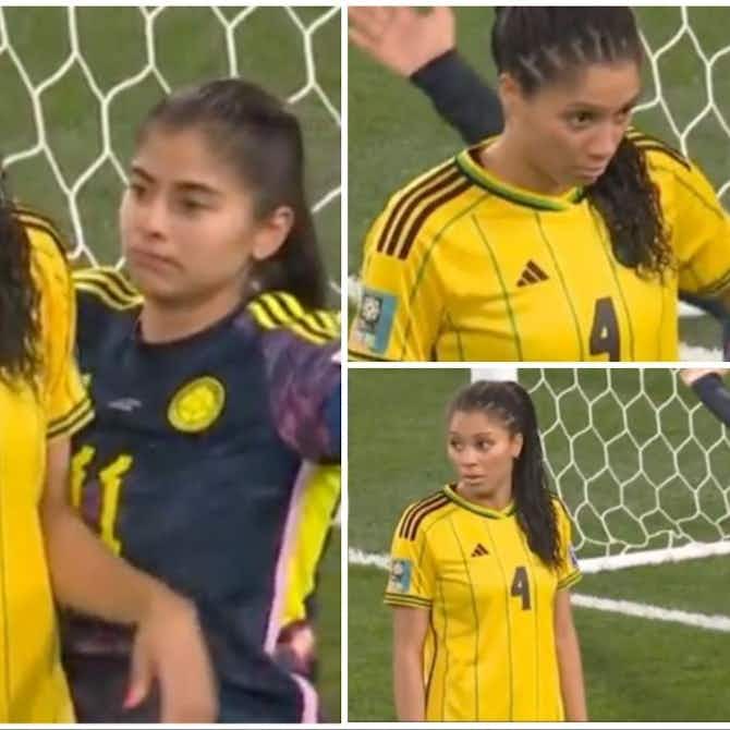 Preview image for Confrontation between a Colombia and Jamaica player at Women’s World Cup goes viral
