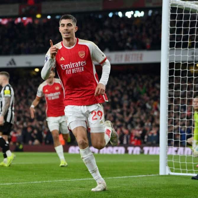 Preview image for 🔴 LIVE: Arsenal lead Newcastle; Man City beat Bournemouth; Man Utd lose