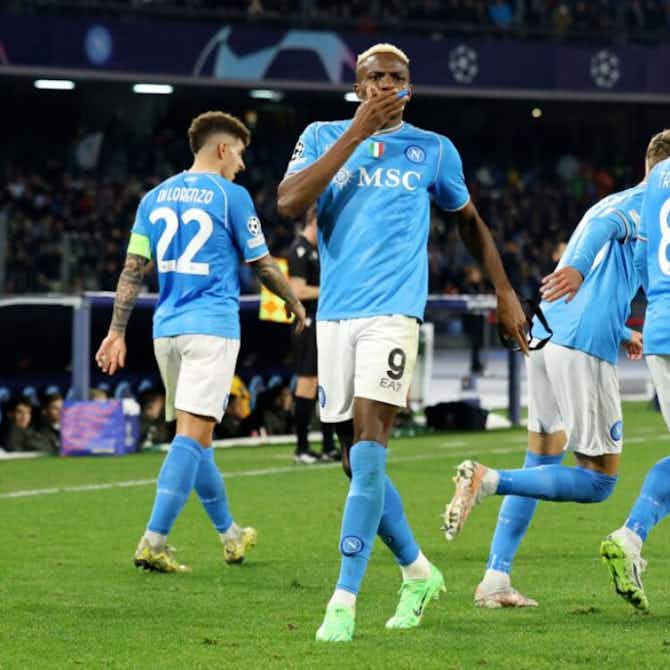 Anteprima immagine per 🔴 Napoli-Barça, è 1-1: Osimhen risponde a Lewa e raggiunge Insigne