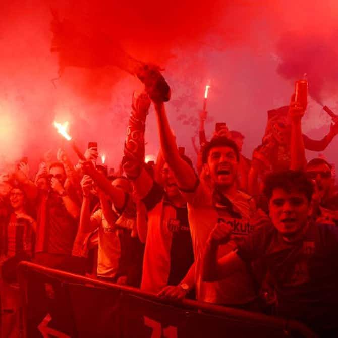 Anteprima immagine per 🔴 Barça-Psg: atmosfera calda e tensione nei pressi del Montjuic