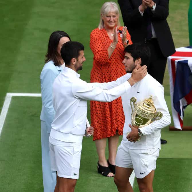 Anteprima immagine per Wimbledon, la finale Alcaraz-Djokovic la terza partita di tennis più vista su Sky