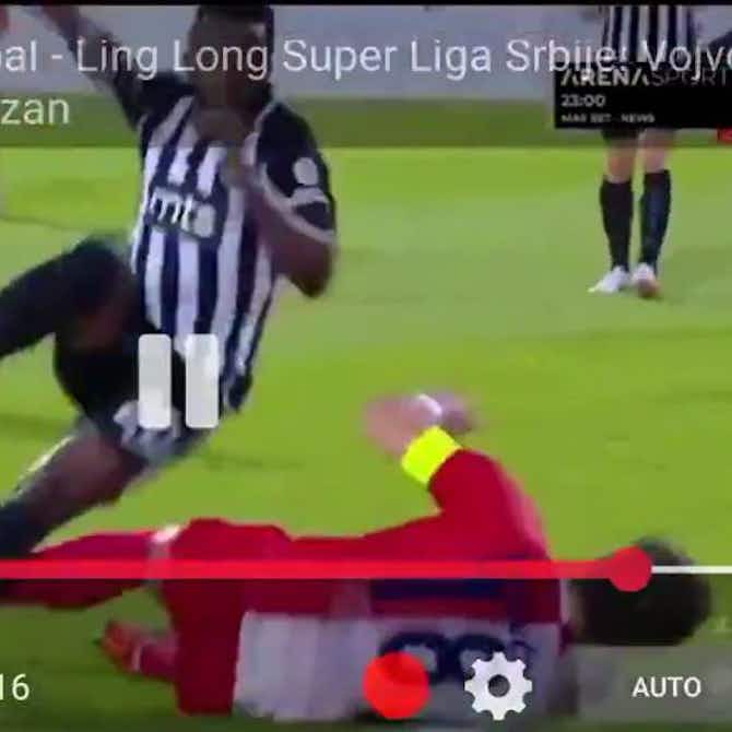 Preview image for Video: Partizan defender Soumah does a decent impression of The Rock as he drops the People’s Elbow on a Vojvodina player