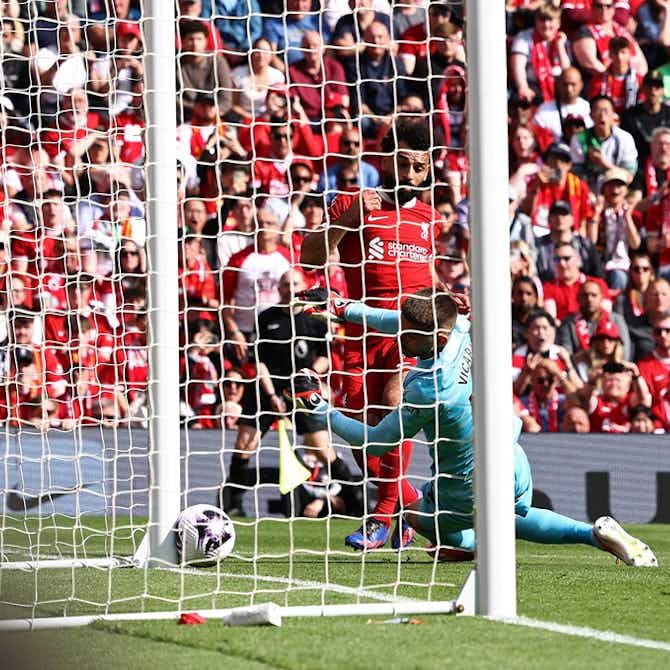Imagen de vista previa para Mohamed Salah alcanzó los 25 goles con Liverpool por cuarta temporada consecutiva
