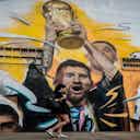 Imagen de vista previa para Selección Argentina: El impresionante mural de Lionel Messi levantando la copa, en una esquina de Palermo