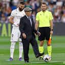 Preview image for Amancio took the ceremonial kick-off ahead of the Real Madrid-Osasuna match
