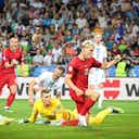 Imagen de vista previa para Dinamarca empató con Eslovenia y por ahora se queda fuera de la próxima Eurocopa