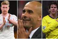 Preview image for Messi, Henry, Xavi, De Bruyne: Pep Guardiola's ultimate combined XI of managed players