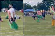 Preview image for Funny sports day moments: Ex-Chelsea captain Gary Cahill goes viral for sack race win