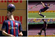 Preview image for Robert Lewandowski channels inner Ronaldinho in stunning Barcelona presentation