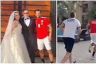 Preview image for Liverpool’s Mohamed Salah gatecrashes wedding photos while on Egypt duty