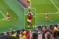 Preview image for Arsenal's Ben White mocking Tottenham fans in derby caught on camera