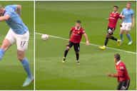Preview image for Kevin De Bruyne: Gorgeous replay of Man City star's assist for Haaland vs Man Utd