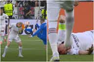 Preview image for (Photos) – Rangers ace John Lundstram goes unpunished for high challenge that left Frankfurt star bandaged and bloody
