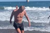 Preview image for (Video) Erling Haaland plays keepie uppies with friends on Marbella beach
