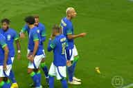Preview image for Video: Tottenham’s Richarlison subject to racist act during goal celebration in Brazil match