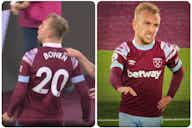 Preview image for Video: Bowen doubles West Ham’s lead with beautiful finish before suffering nasty injury