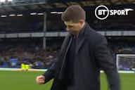 Preview image for (Video) Gerrard’s supremely cool three words to the cameras after playing a pass at Goodison Park