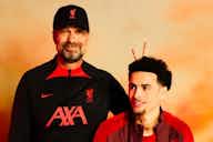 Preview image for (Photo) Klopp’s cheeky hand gesture behind Curtis Jones during Liverpool photoshoot