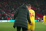 Preview image for (Video) Jurgen Klopp gives Jordan Henderson a cheeky bum pat ahead of his half-time substitution against Southampton