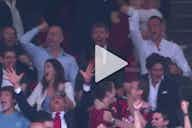 Preview image for Watch: Maldini jumps with joy alongside Massara and Gazidis while celebrating goal