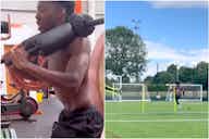 Preview image for (Video) United starlet Antony Elanga shows desire to beef up with intense pre-season workout