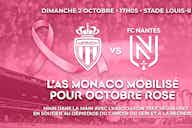 Image d'aperçu pour Face à Nantes, l’AS Monaco réaffirme son soutien à Octobre Rose
