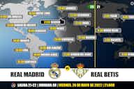 Imagen de vista previa para Real Madrid vs Betis en TV: Cuándo y dónde ver el partido de LaLiga