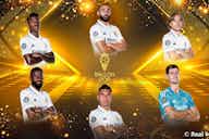 Vorschaubild für Benzema, Modrić, Courtois, Vini Jr., Casemiro und Rüdiger, Kandidaten für den Ballon d'Or 2022